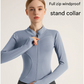 M White High-Stretch Slim Fit Yoga Jacket - Full Zip Workout Sports Jacket for Women